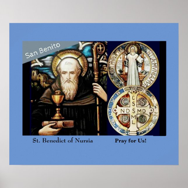 St. Benedict of Nursia Poster (Framsidan)