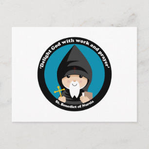 St Benedict of Nursia Vykort