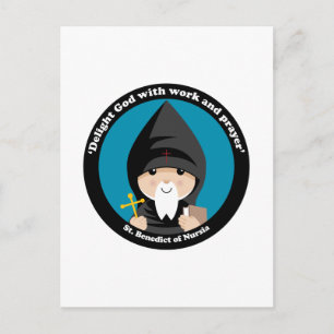 St Benedict of Nursia Vykort