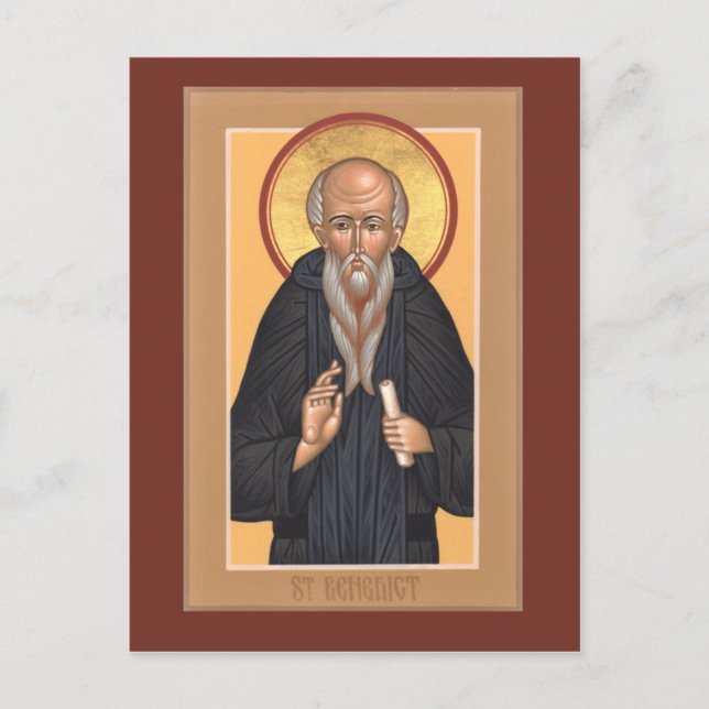 St. Benedict Prayer-kort Vykort (Framsida)