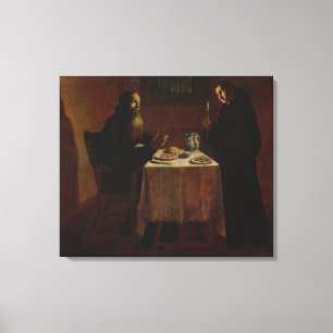 St. Benedict som välsignar St. Maur Canvastryck