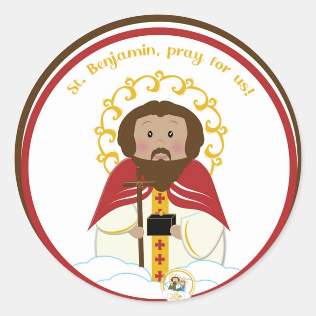 St. Benjamin Runt Klistermärke (Framsida)