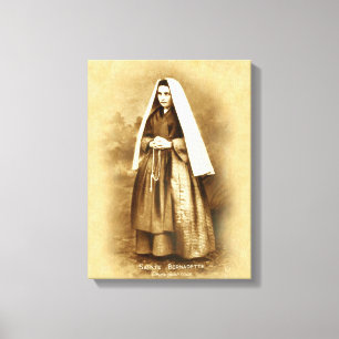 St. Bernadette Soubirous Devotional Image. Canvastryck