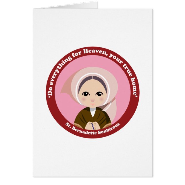 St. Bernadette Soubirous Hälsningskort (Framsidan)