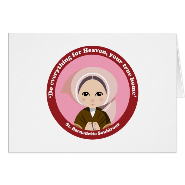 St. Bernadette Soubirous Hälsningskort (Framsidan Horizontal)