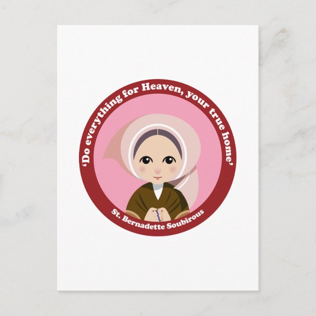 St. Bernadette Soubirous Vykort (Framsida)