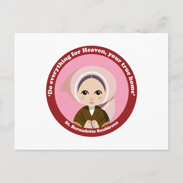 St. Bernadette Soubirous Vykort (Framsida)