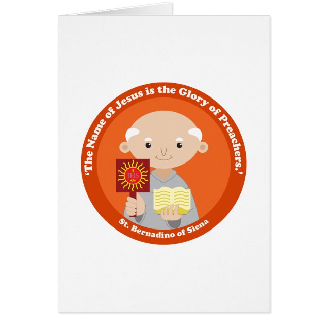 St. Bernadino of Siena Hälsningskort (Framsidan)