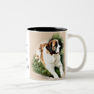 St Bernard älskaregåvor Två-Tonad Mugg