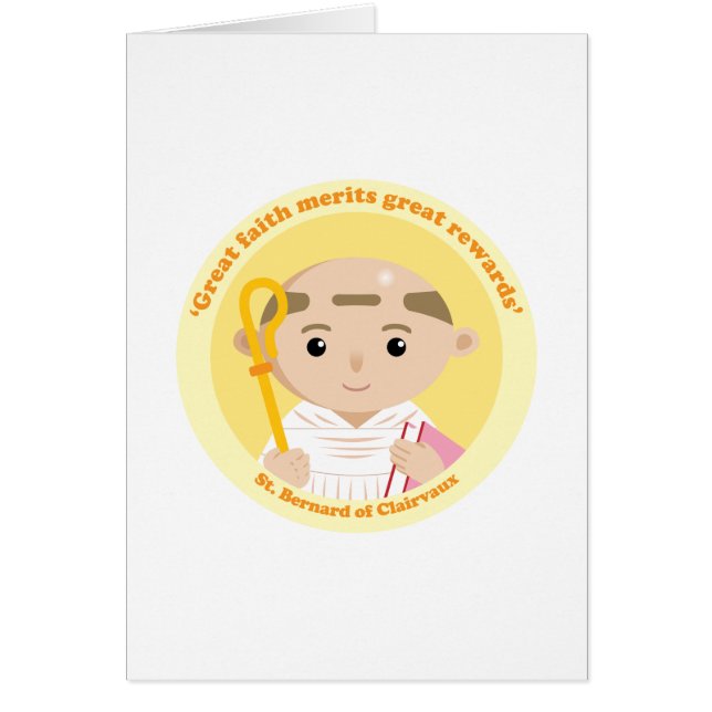 St. Bernard av Clairvaux Hälsningskort (Framsidan)