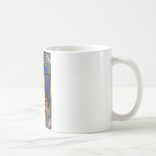 St Bernard av Clairvaux målat glasskonst Kaffemugg