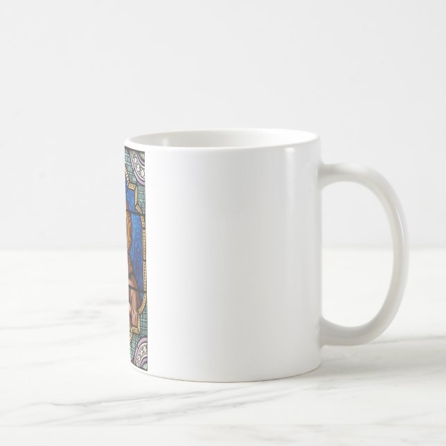 St Bernard av Clairvaux målat glasskonst Kaffemugg (Höger)
