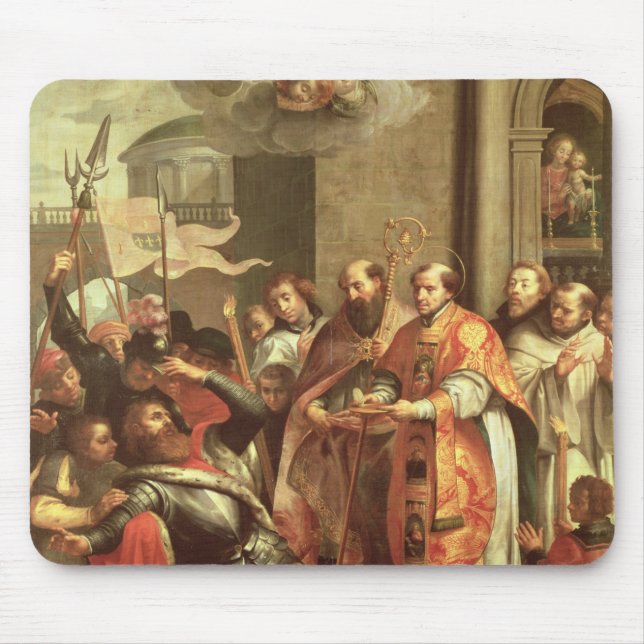 St Bernard av Clairvaux och den William X hertigen Musmatta (Framsidan)