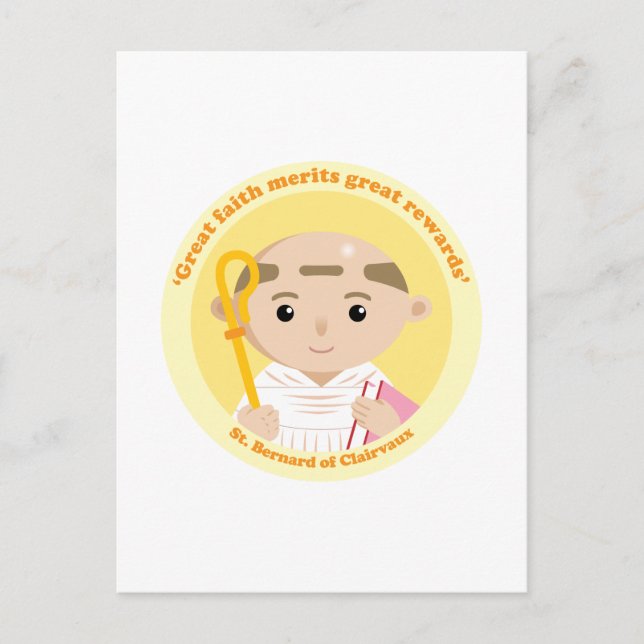 St. Bernard av Clairvaux Vykort (Framsida)