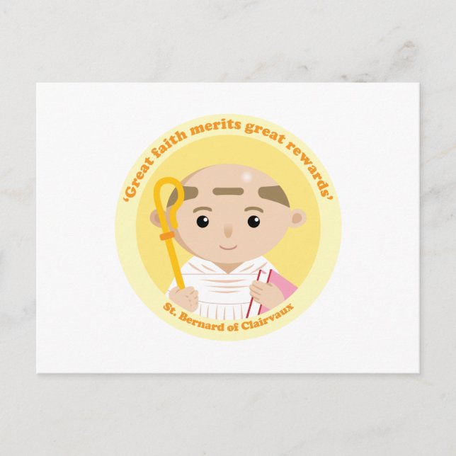 St. Bernard av Clairvaux Vykort (Framsida)