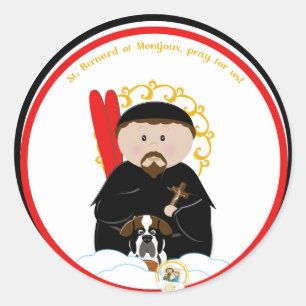 St. Bernard av Montjoux Runt Klistermärke