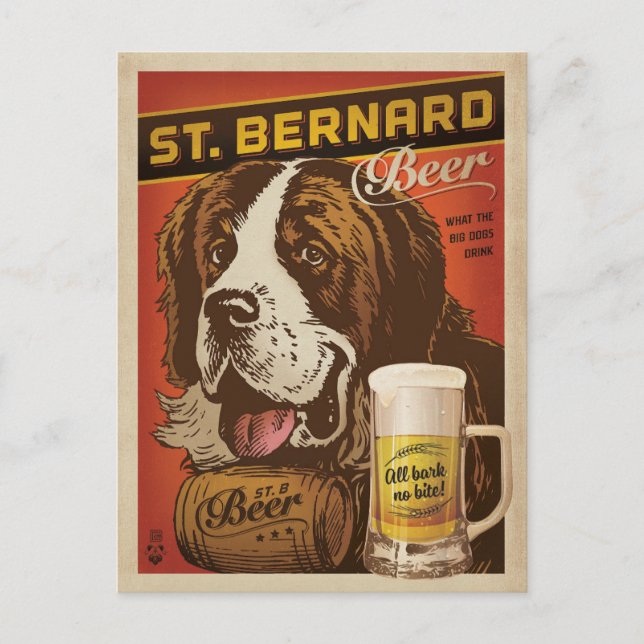 St. Bernard Beer Vykort (Framsida)