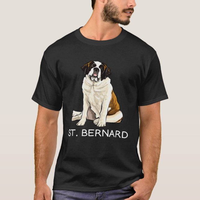 St Bernard Crazy Hund älskare T Shirt (Framsida)