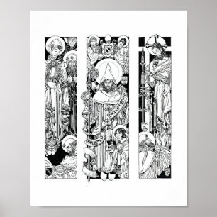St. Bernard för Clairvaux Print Poster