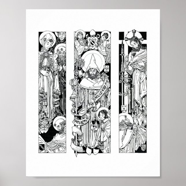 St. Bernard för Clairvaux Print Poster (Framsidan)