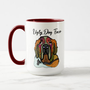 St Bernard ful hund ansikte mugg