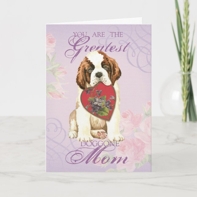 St. Bernard Heart Mamma Kort (Framsida)