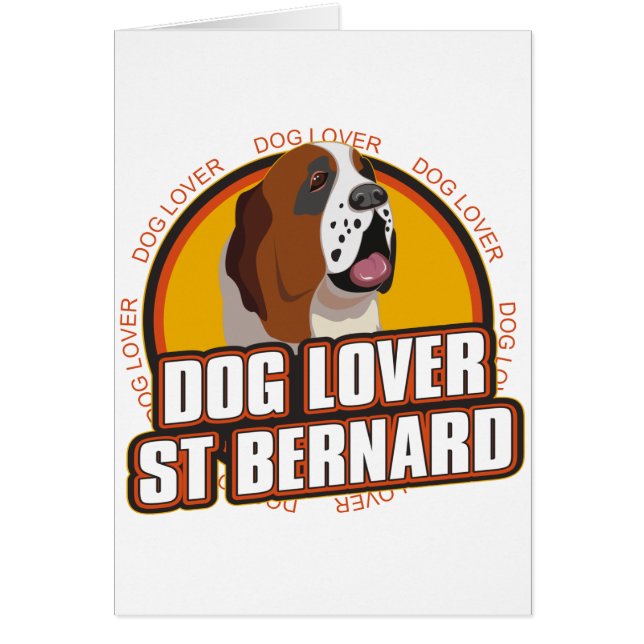 St Bernard hund älskare Hälsningskort (Framsidan)