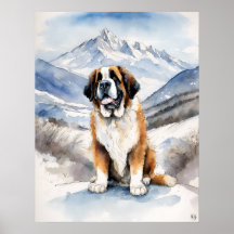 St. Bernard - Hund Art Print