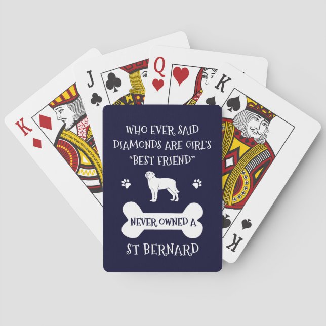 St Bernard Hund Best Friend Casinokort (Baksidan)