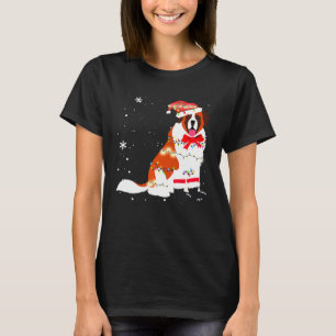St Bernard Hund Julafton Mamma Pappa T Shirt