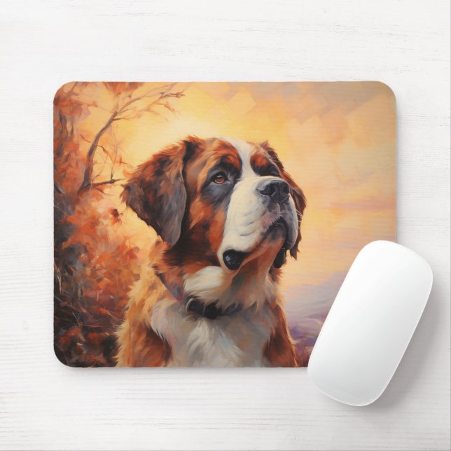 St. Bernard hund Musmatta (Med mus)