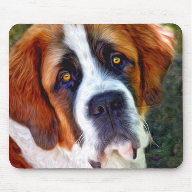 St Bernard Hund Painting Musmatta (Framsidan)