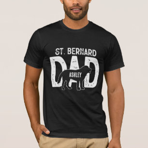 St. Bernard Hund Pappa Valp Pappa T Shirt