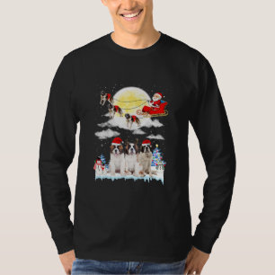 St Bernard Hund Santa Sleigh jul Älskare  T Shirt