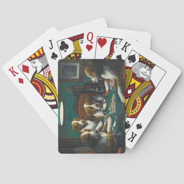 St Bernard Hundar Poker Casinokort (Baksidan)