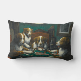 St Bernard Hundar Poker Lumbarkudde