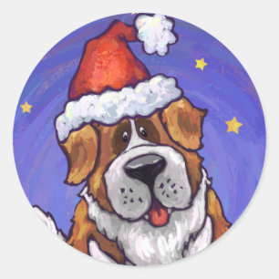 St. Bernard-jul Runt Klistermärke