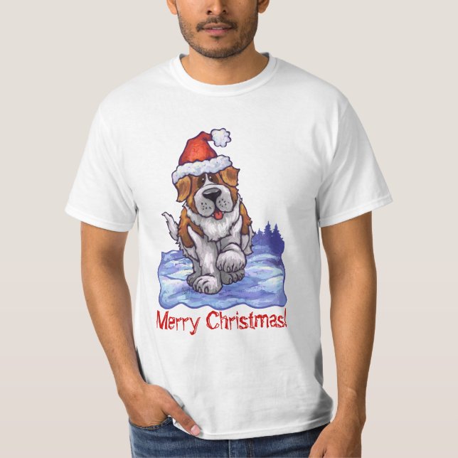 St. Bernard-jul T-shirt (Framsida)