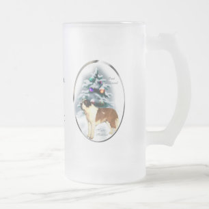 St Bernard julgåvor Frostat Ölglas