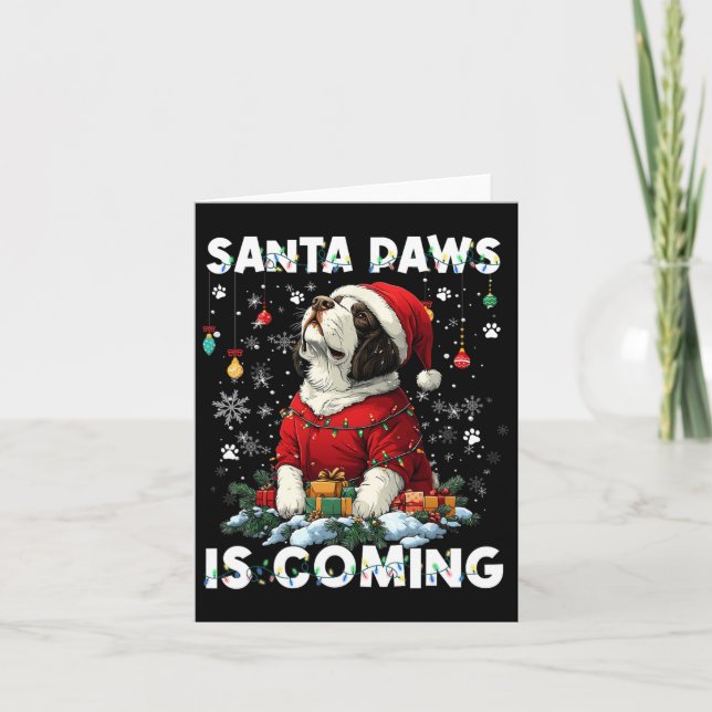 St. Bernard Julgran Dekoration Hund älskare X Kort (Framsida)