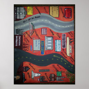 St. Bernard LA "Up da road" och "Down da road" Poster