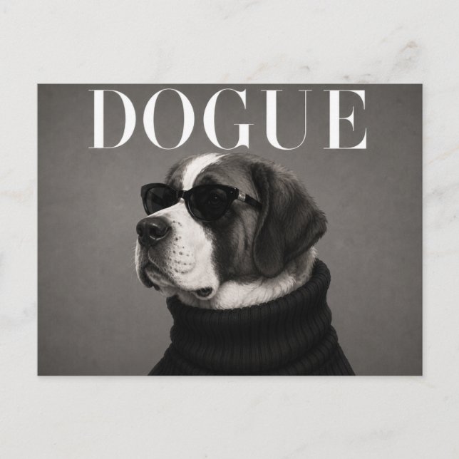 St Bernard Lyx Haute Couture Vykort (Framsida)