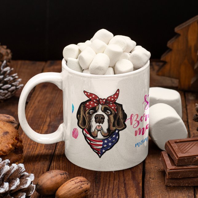 St. Bernard Mamma Cute Mors dag Hund älskare Kaffemugg (Skapare uppladdad)