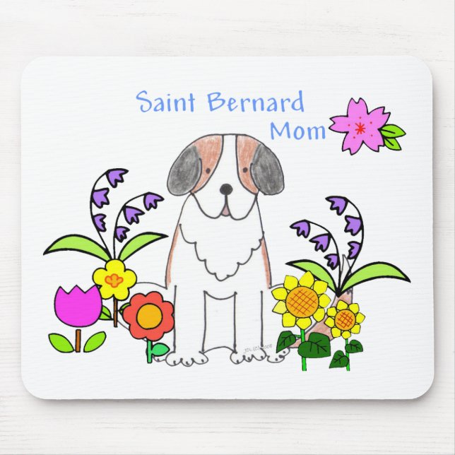 St Bernard mamma Mousepad Musmatta (Framsidan)