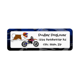 St Bernard Motocross Returadress Etikett