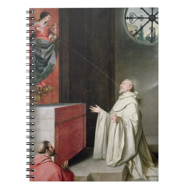 St. Bernard och Jungfrun Anteckningsbok Med Spiral (Framsidan)