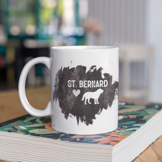 St. Bernard Pappa Hund aveln Älskare Fars dag Kaffemugg (Skapare uppladdad)