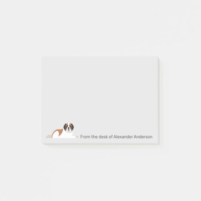 St. Bernard Personalize Post-it Notes Block (Framsida)