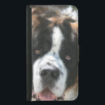 St Bernard Plånboksfodral För Samsung Galaxy S5<br><div class="desc">Ett slut upp av ett Sts Bernard ansikte.</div>