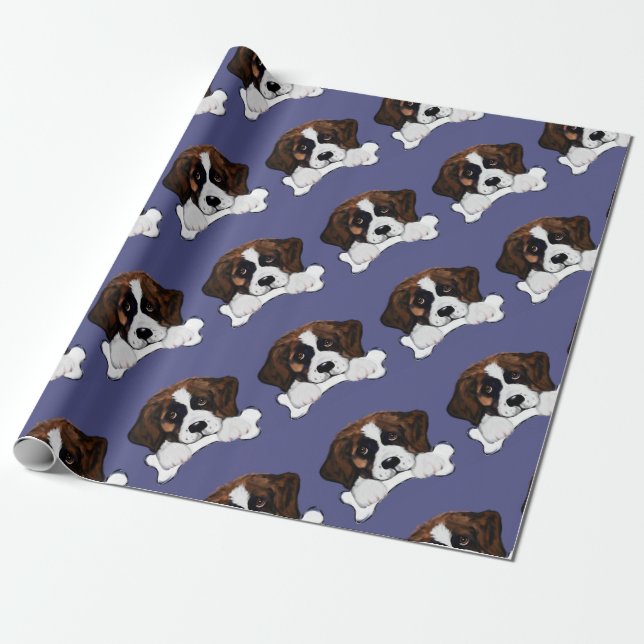 St Bernard Presentpapper (Utrullad)